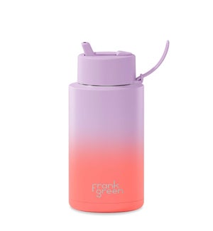 34oz Reusable Bottle - Flip Straw Lid Lilac Haze / Living Coral