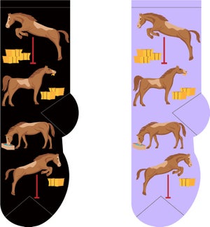 Horse Jumping - 6 pairs each of 2 colours