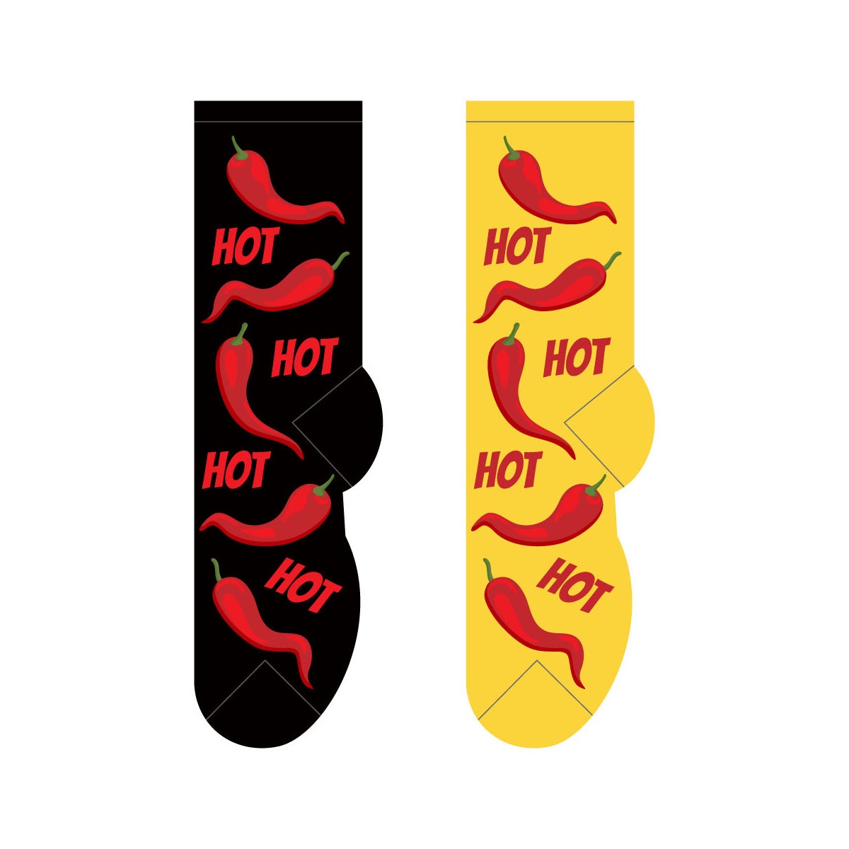 Hot Peppers - 6 pairs each of 2 colours