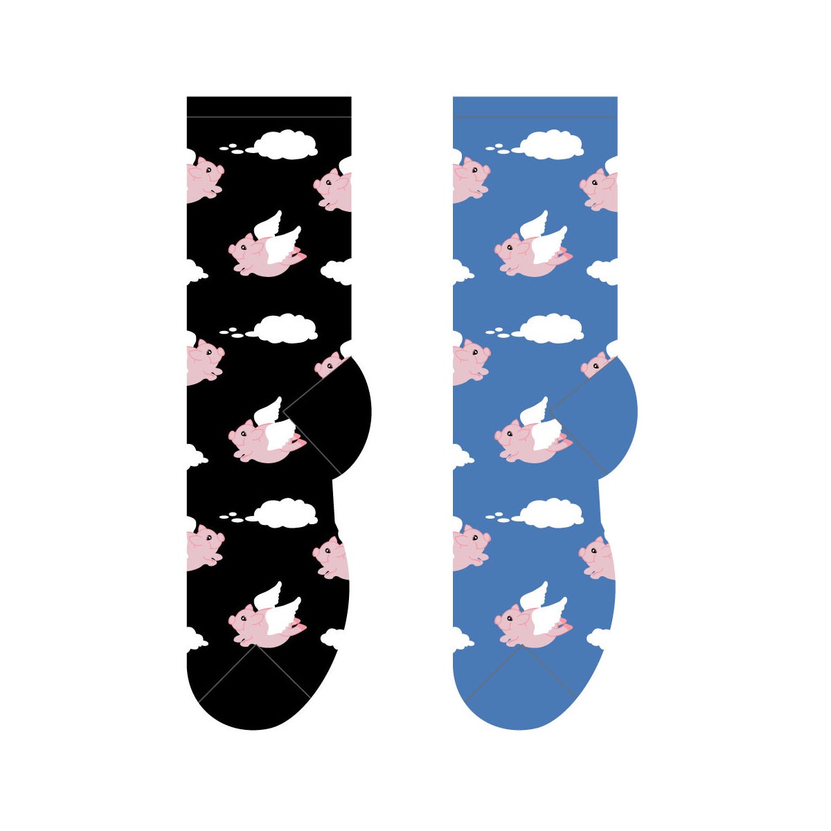 Flying Pigs - 6 pairs each of 2 colours