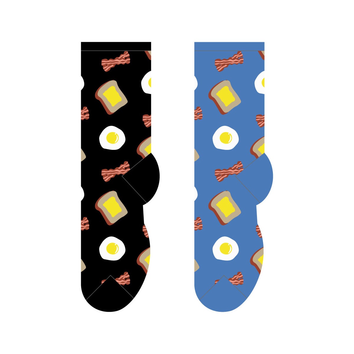 Bacon and Eggs - 6 pairs each of 2 colours