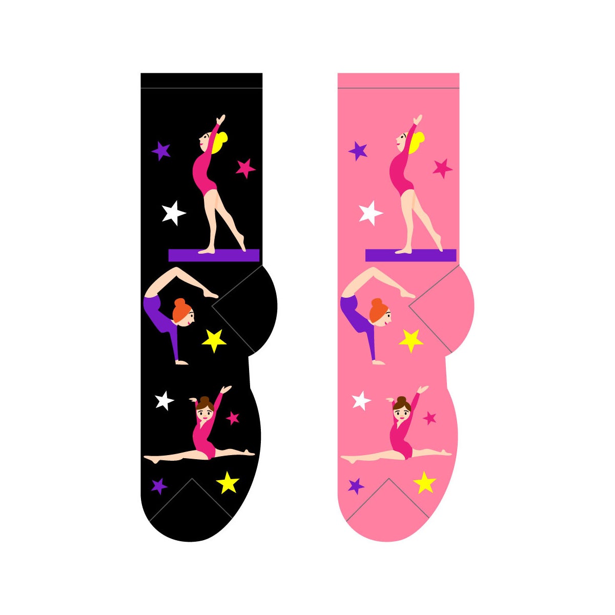 Gymnastics - 6 pairs each of 2 colours