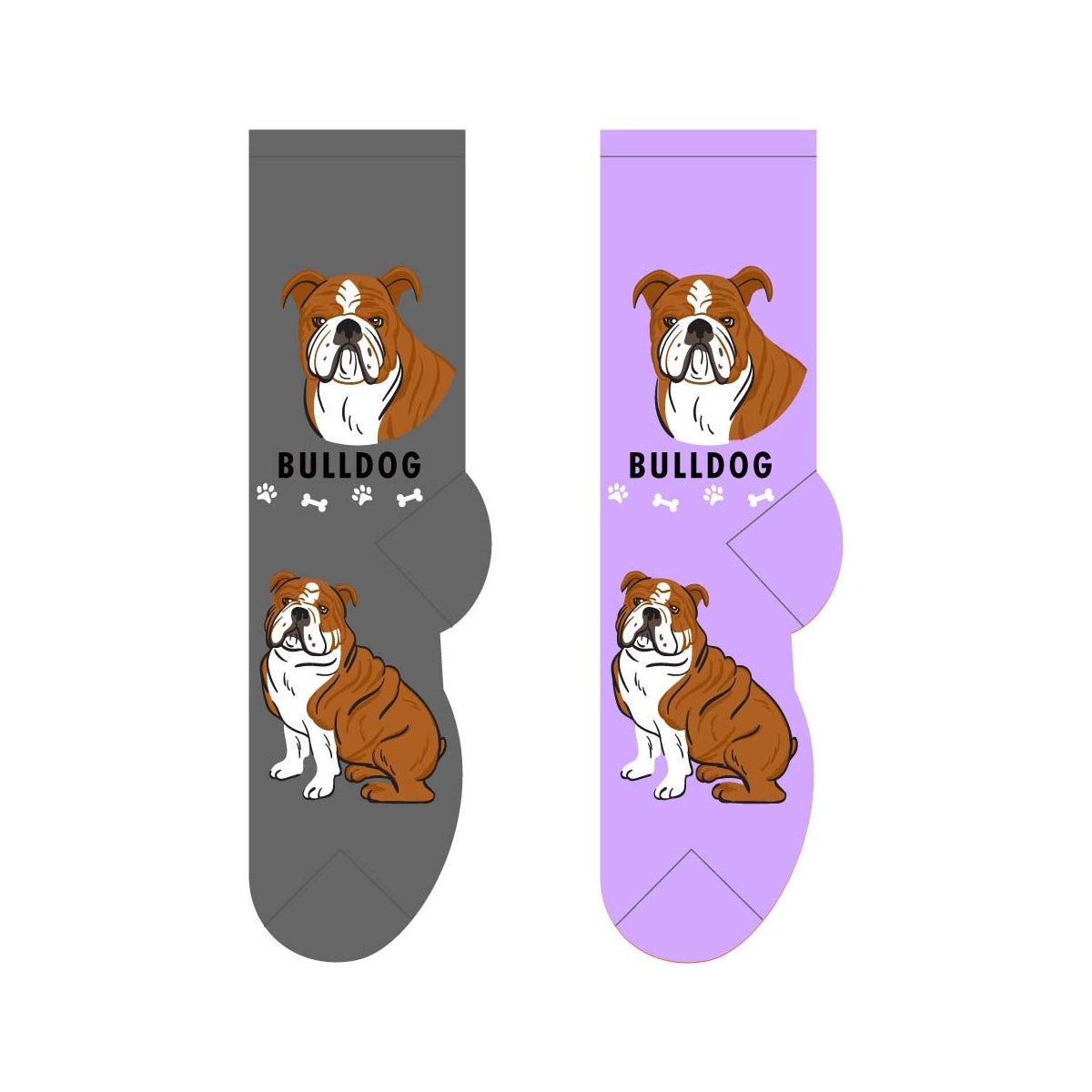 Bulldog - 6 pairs each of 2 colours