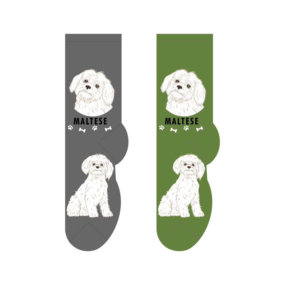 Maltese - 6 pairs each of 2 colours