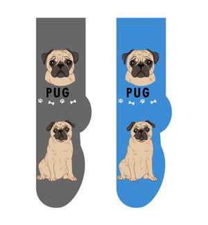Pug - 3 pairs each of 2 colours