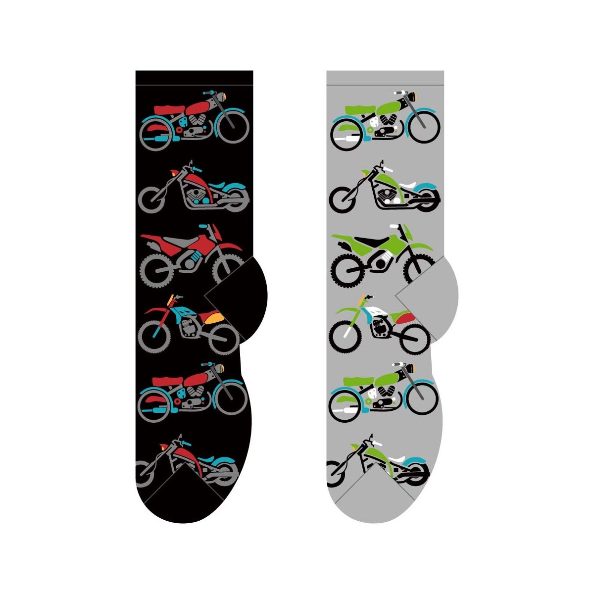 Motorcycles - 6 pairs each of 2 colours