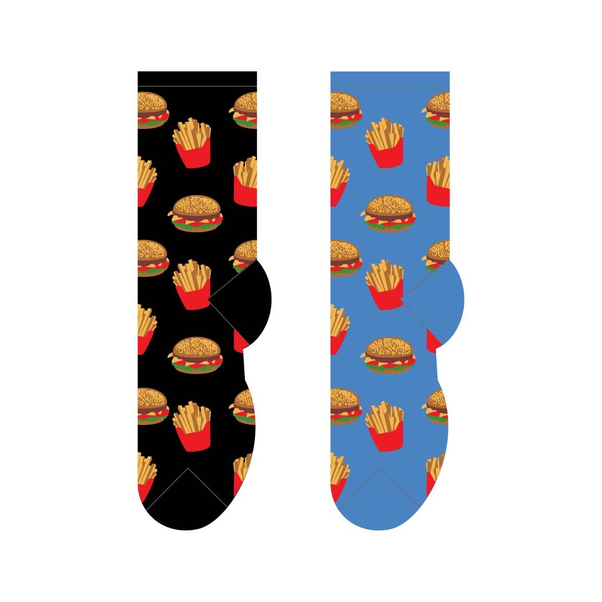 Burgers and Fries - 6 pairs each of 2 colours