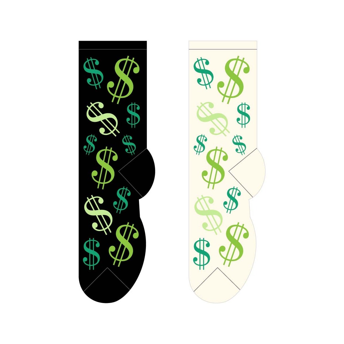 Dollar Signs - 6 pairs each of 2 colours