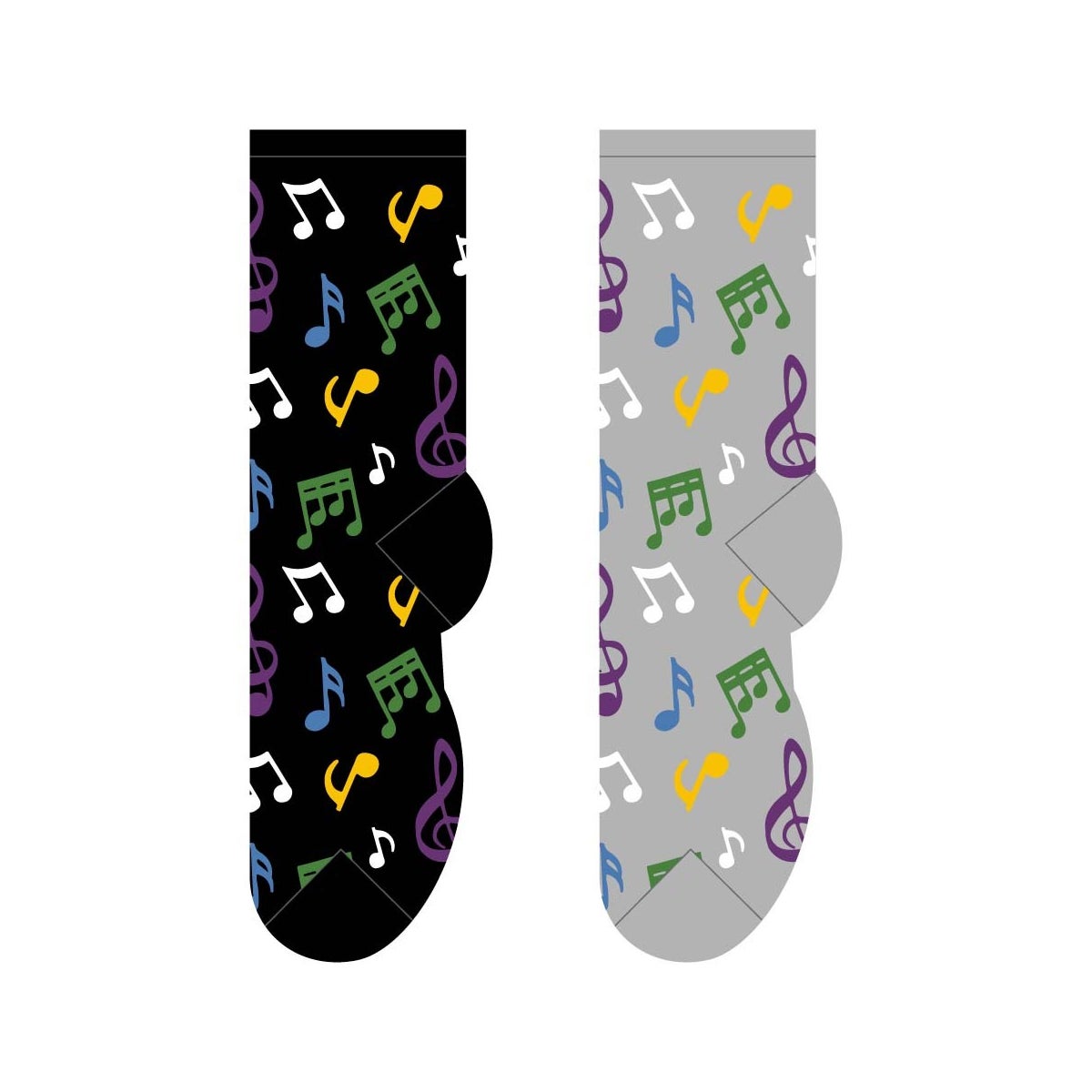 Musical Notes - 6 pairs each of 2 colours