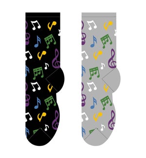Musical Notes - 3 pairs each of 2 colours