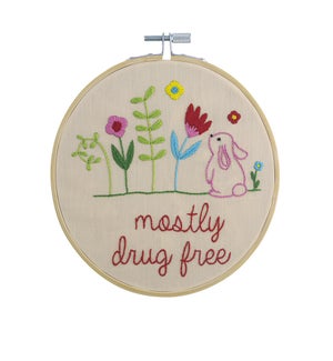 Mostly Drug Free Embroidery Kit