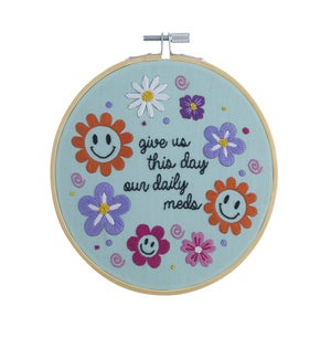 Give Us This Day Our Daily Meds Embroidery Kit