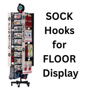 1-side SOCK Hooks for FLOOR Display