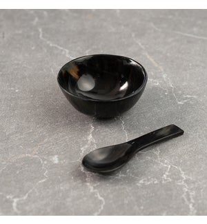 Exotic Bowl and Spoon Sm, Set of 2, 3 in