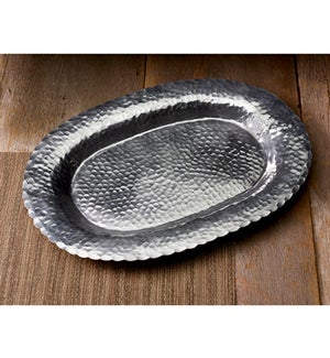 Hammered Scallop Oval Tray, 20x13 in