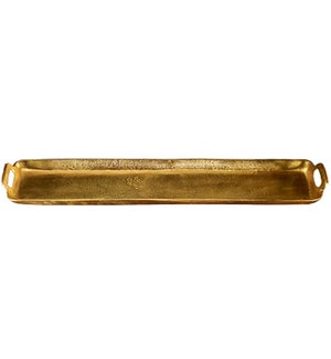 Gilded Text Long Rect Tray, 36 in