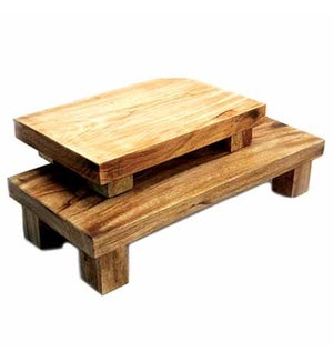 Wooden Rect Trays, Set of 2, 19x9, 13x9 in