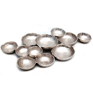 Silver Textered 11 Bowl Platter Sm, 24 in