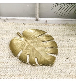 Gold Glided Tropical Leaf Tray