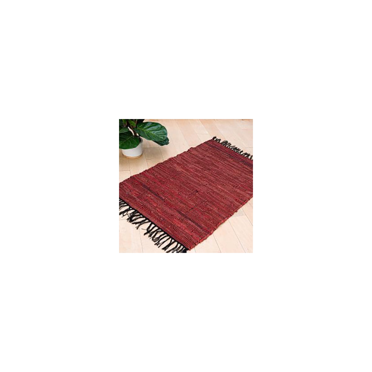 Red Leather Rug