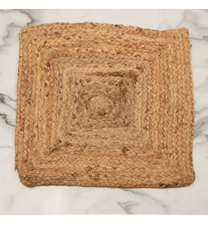 Natural Jute Square Placement Mats Set of 4