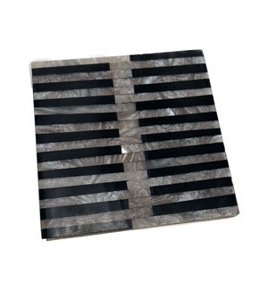 Black and Gray Wood Coasters Set of 4