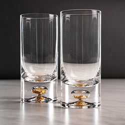 Gold Flake Tall Glass Set of 2