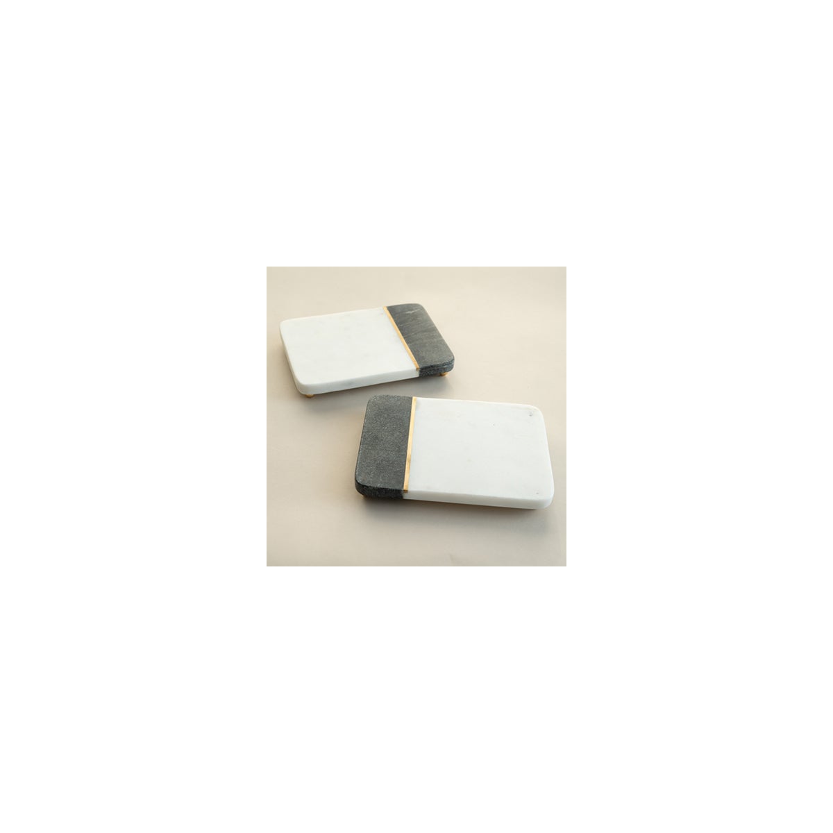White and Black Marble Butterfly Trivets Set of 2