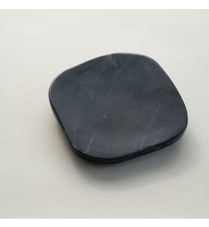 Blk Marble Plate Free From Sm, 5x5 in