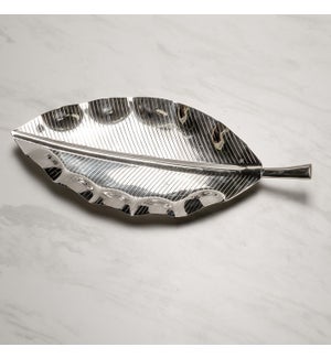 Leaf Shaped Stainless Steel Tray