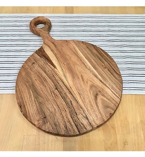 Round Wood Chopping Board Lg, 19x13.5x1 in