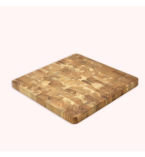 Sq End Grain Wood Chop Board, 21x21x1.5 in