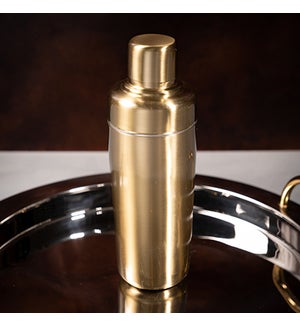 Gold Cocktail Shaker With Strainer, 9.5x3 in