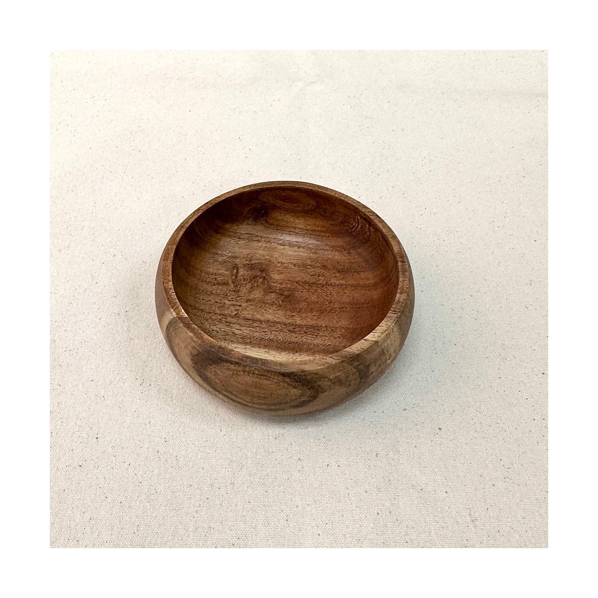 Acacia Wood Round Bowls Set Of 4