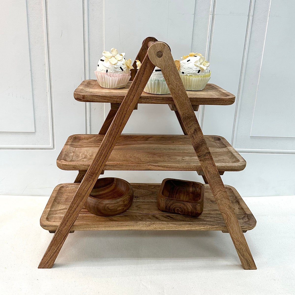 Acacia Wood 3-Tier Stand