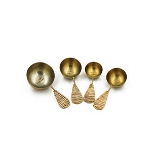 Brass Petal Spoons Set of 4