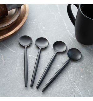 Black Coffee Spoons Set of 4