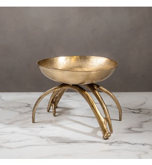 Gold Bowl on Antler Stand