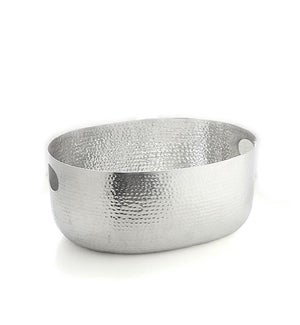 Silver Hand Hammered Tall Aluminum Ice Tub