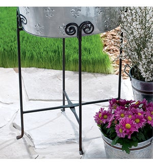 Iron Floor Stand Oval Tub, 20 in