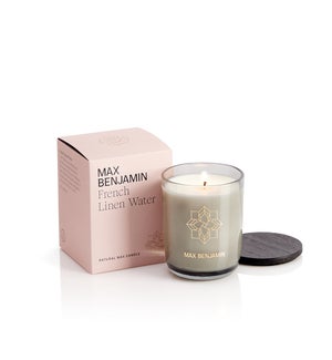 Candle 210G With Lid - French Linen Water