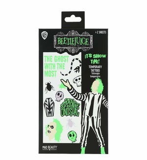 Warner Beetlejuice - Glow in the Dark Body Tattoos