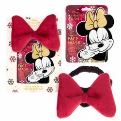 Disney Minnie - Headband and Cosmetic Sheet Mask Set Burgundy