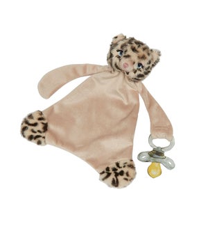 Lacey the Leopard Pacifier Blankie 11"