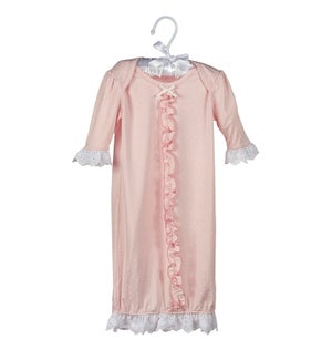 Pink Dot Bamboo Sack Gown, 3M