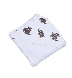 Emerson the Elephant Hooded Towel, 35" square