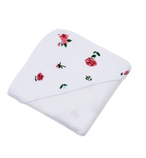 Blushing Blossoms Hooded Towel, 35" square