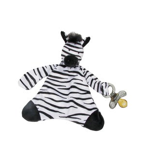 Zippy the Zebra Pacifier Blankie 11"
