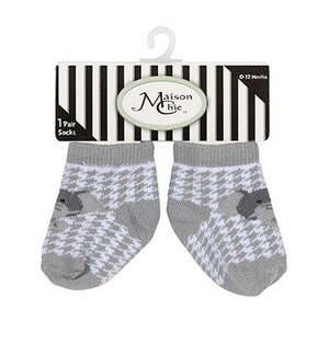 Emerson the Elephant with Houndstooth Socks - Size 0 - 6 months