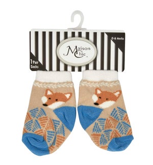 Phil the Fox Socks - Size 0 - 6 months